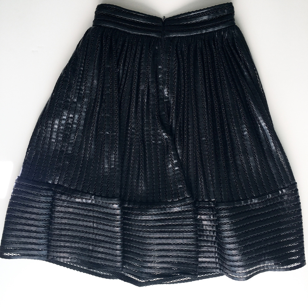 Maje James Mesh-stripe Flared Skirt - Picture 4 of 8